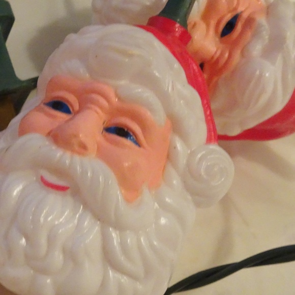 Vintage 90s Santa Claus Blow Mold String Lights Nostalgic Retro Christmas Decor - Picture 7 of 8